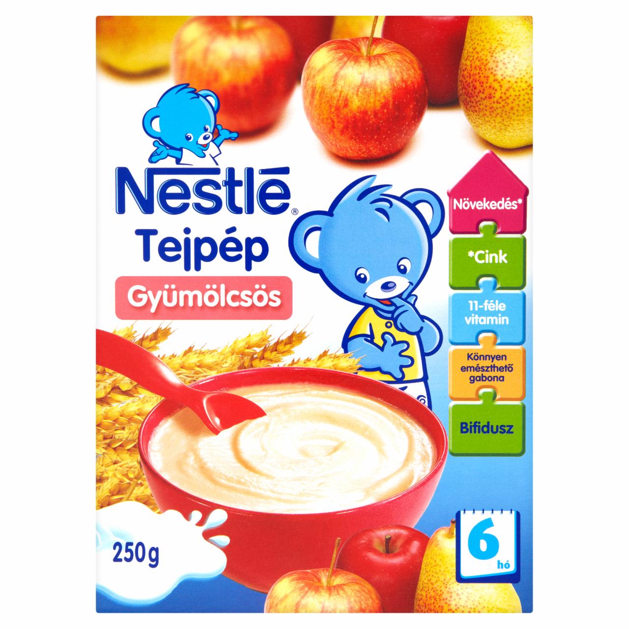 Képek - Nestlé gyümölcsös tejpép 6 hónapos kortól 250 g