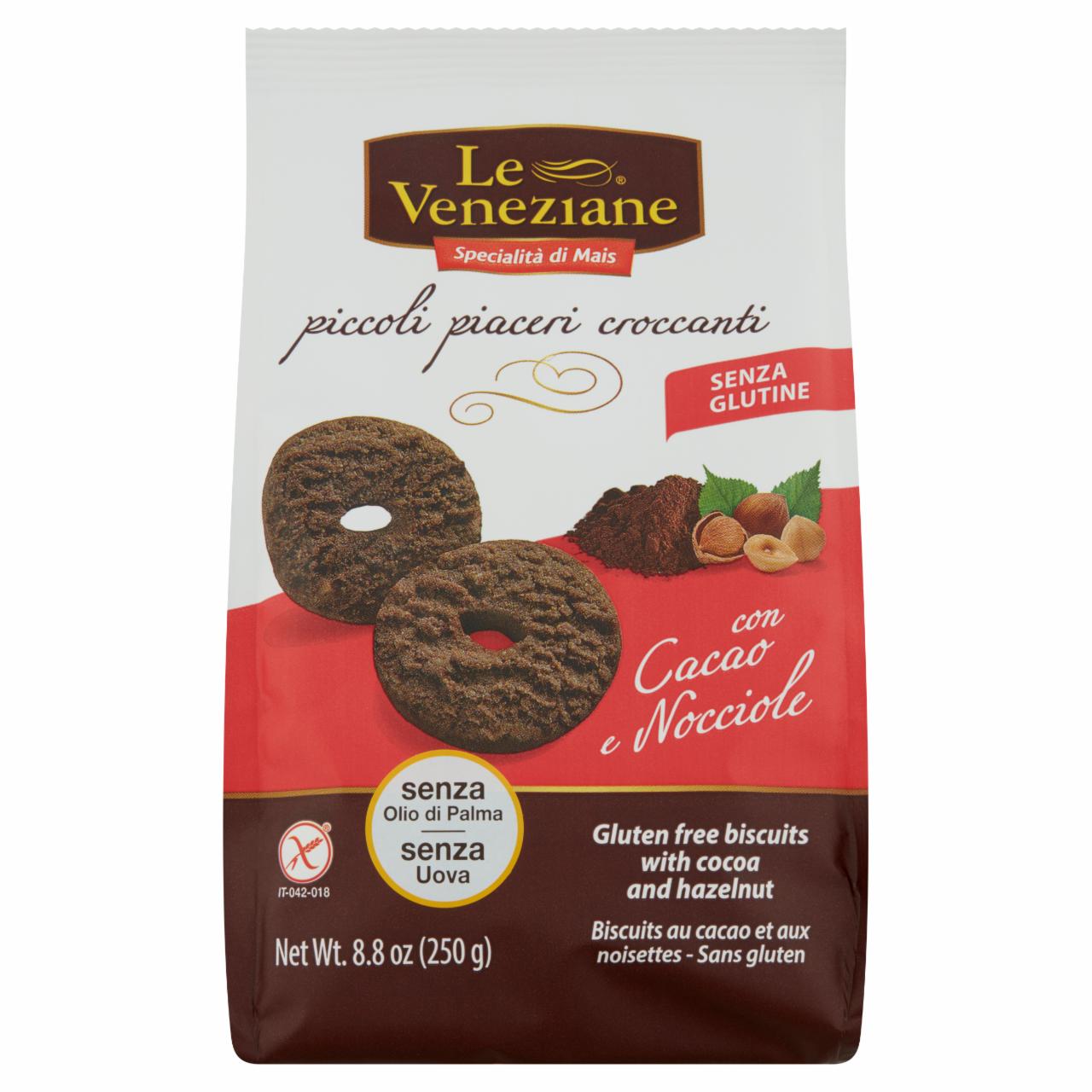 Képek - Le Veneziane gluténmentes kakaós-mogyorós keksz 250 g