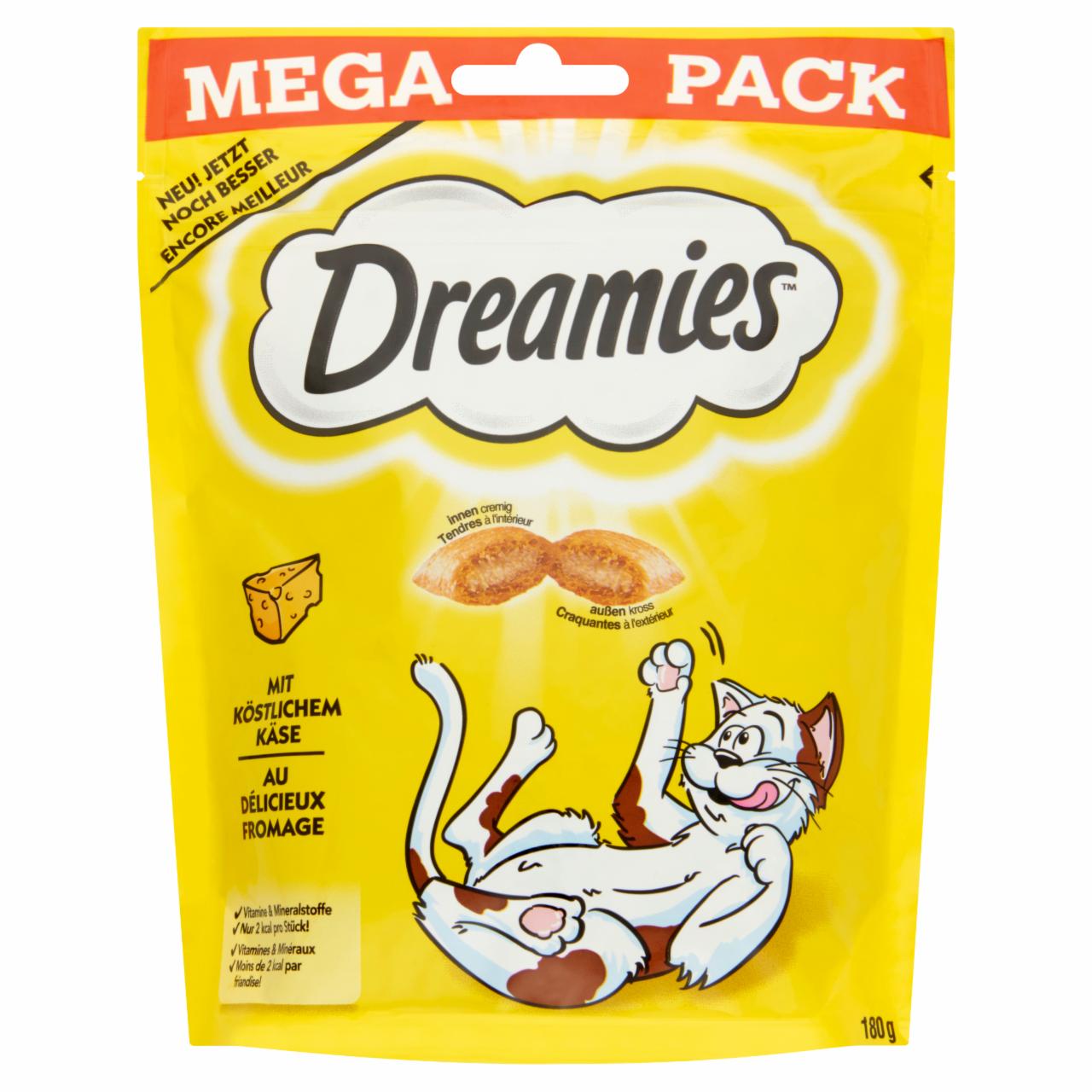 Képek - Dreamies kiegészítő állateledel felnőtt és junior macskák számára sajttal 180 g