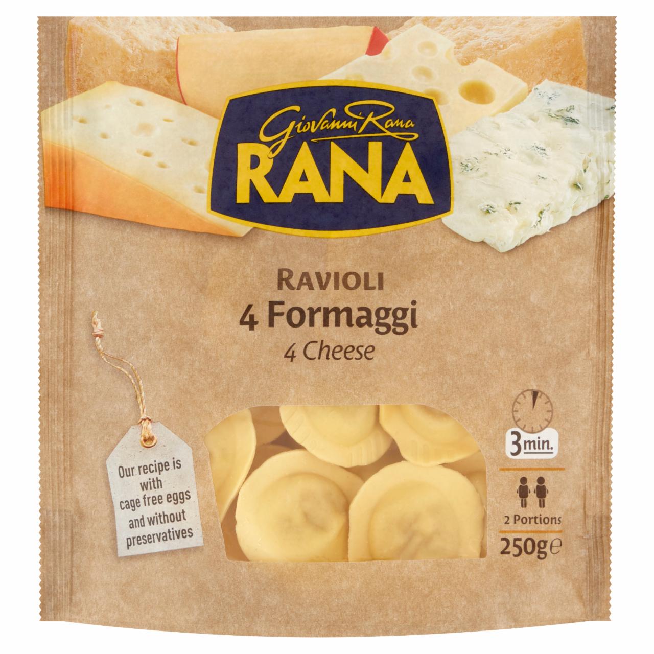 Képek - Giovanni Rana Ravioli 4 Formaggi sajttal töltött friss tojásos tészta 250 g