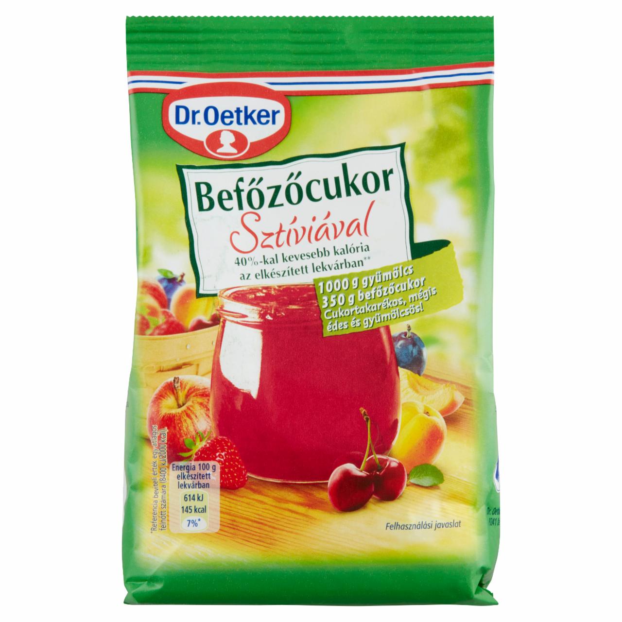 Képek - Dr. Oetker befőzőcukor sztíviával 350 g