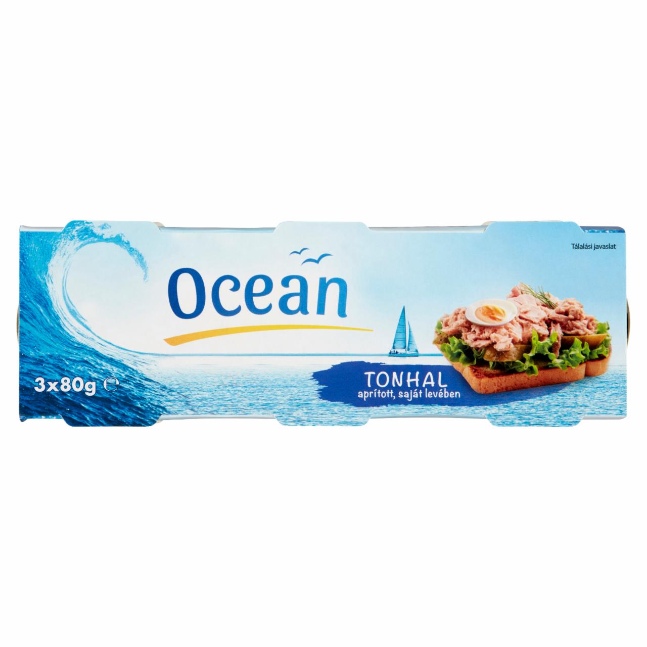 Képek - Ocean aprított tonhal saját levében 3 x 80 g (240 g)