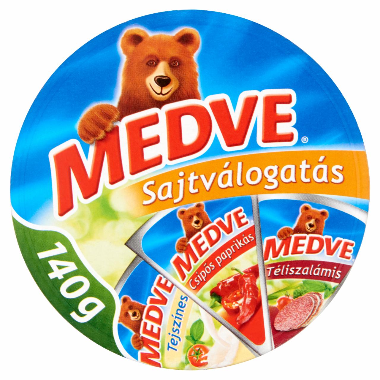 Képek - Medve mix kenhető, félzsíros ömlesztett sajt 8 x 17,5 g (140 g)