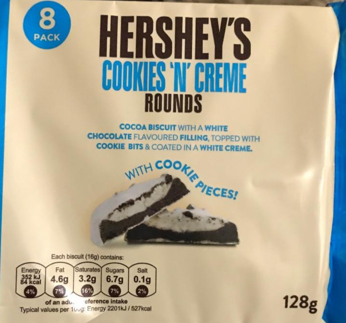 Képek - Kakaós keksz fehér csoki ízű krémmel Hershey