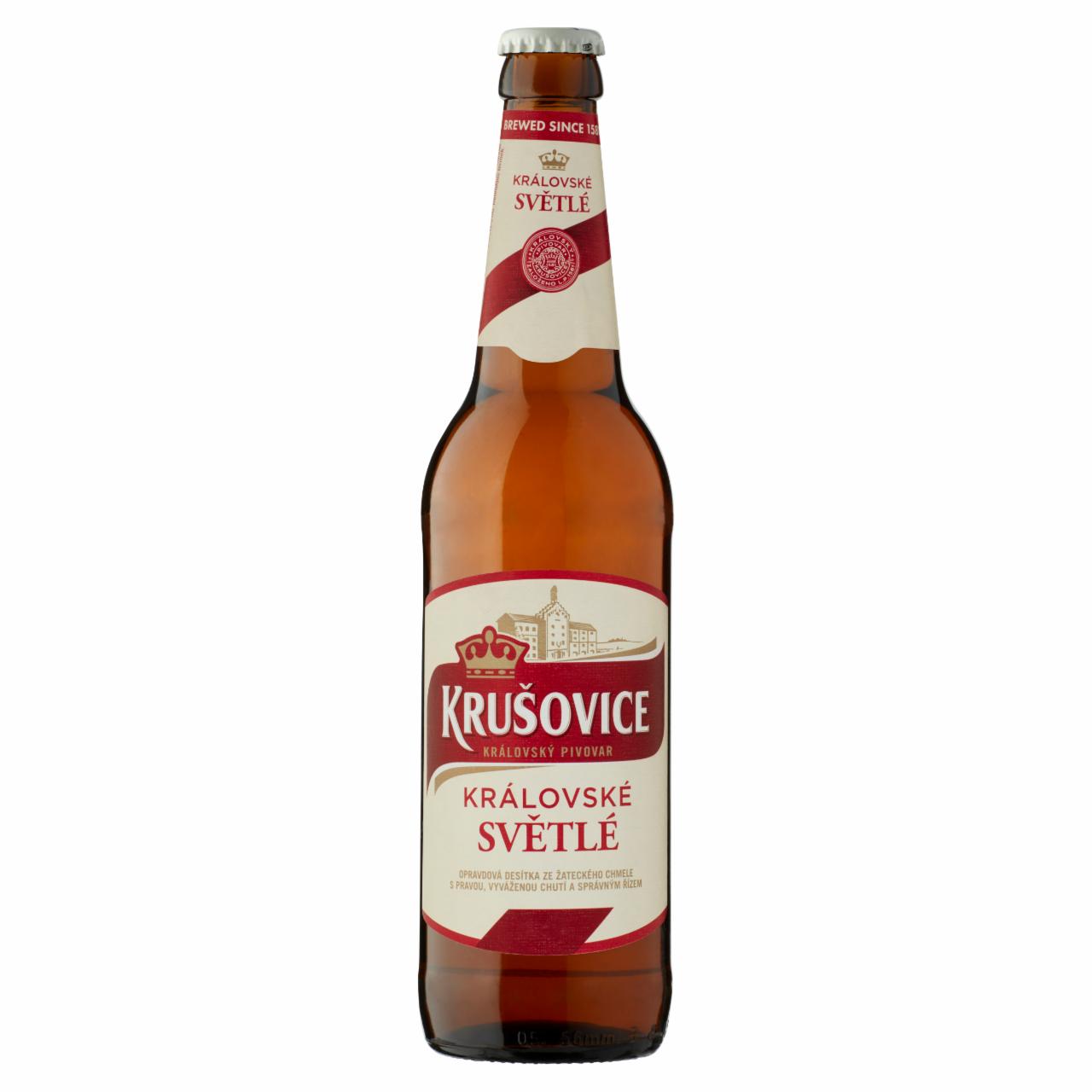 Képek - Krušovice Světlé eredeti cseh import világos sör 4,2% 0,5 l üveg