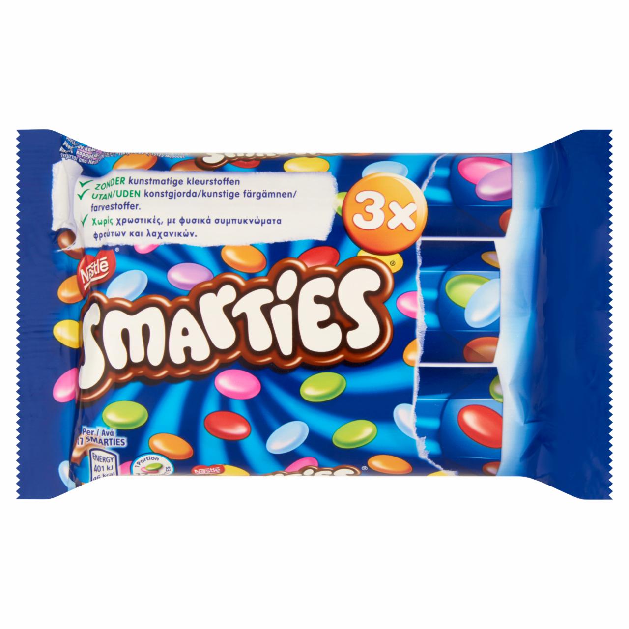 Képek - Smarties tejcsokoládé drazsé cukorbevonattal 3 db 114 g