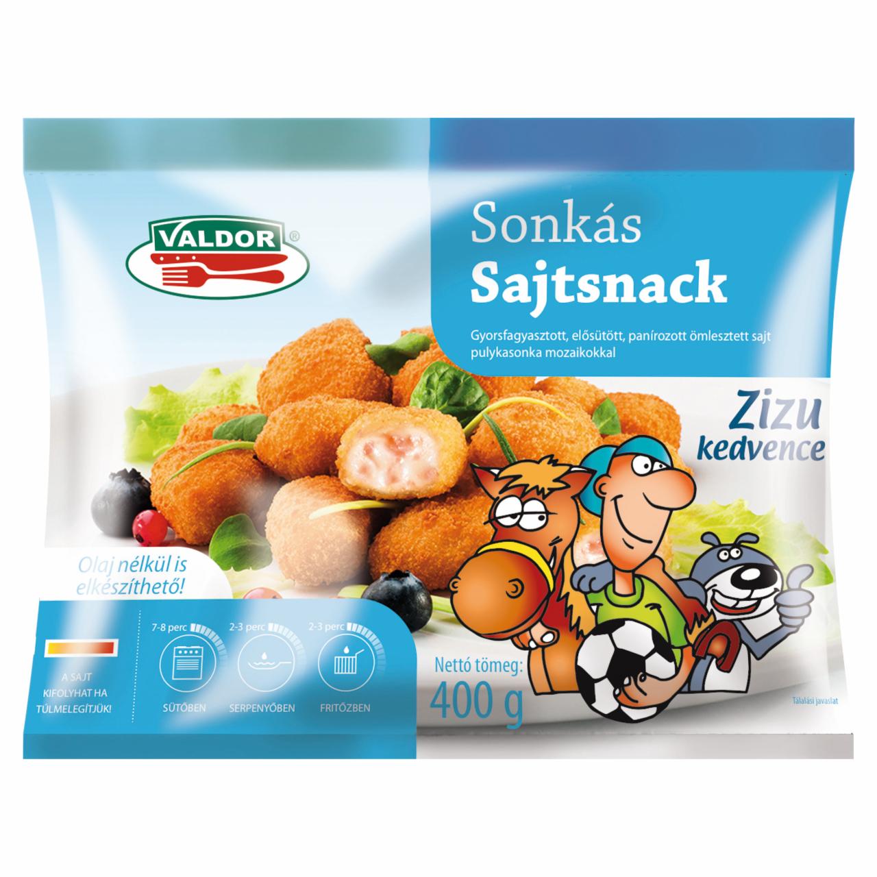 Képek - Valdor Zizu Kedvence gyorsfagyasztott sonkás sajtsnack 400 g