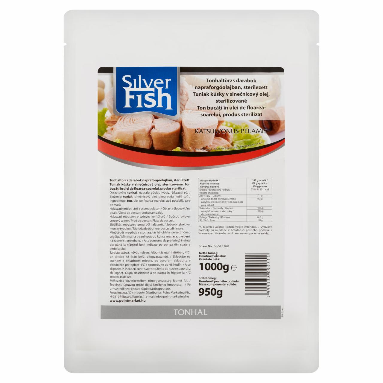 Képek - Silver Fish tonhaltörzs darabok napraforgóolajban 1000 g