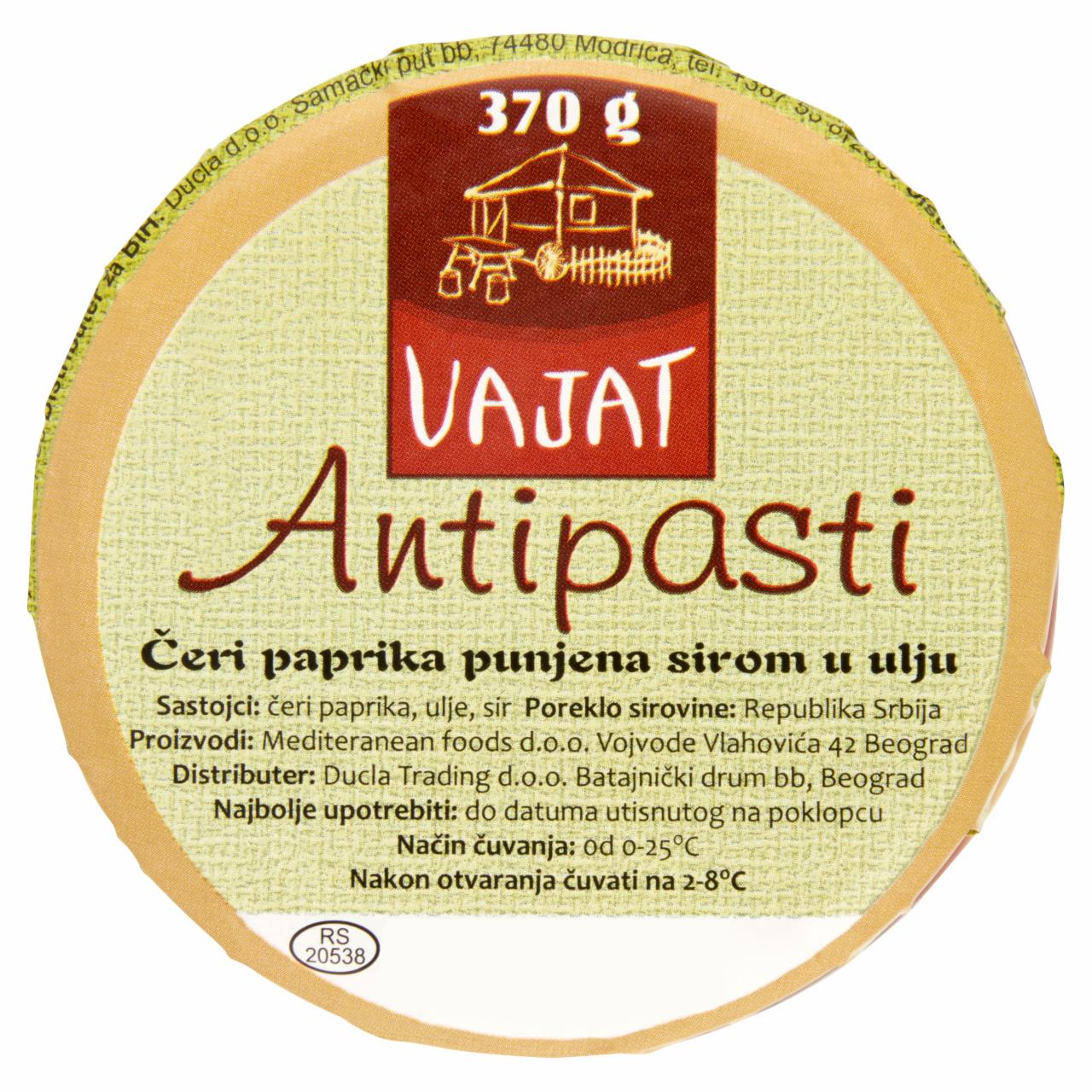 Képek - Vajat Antipasti cseresznye paprika túróval töltve napraforgóolajban 370 g