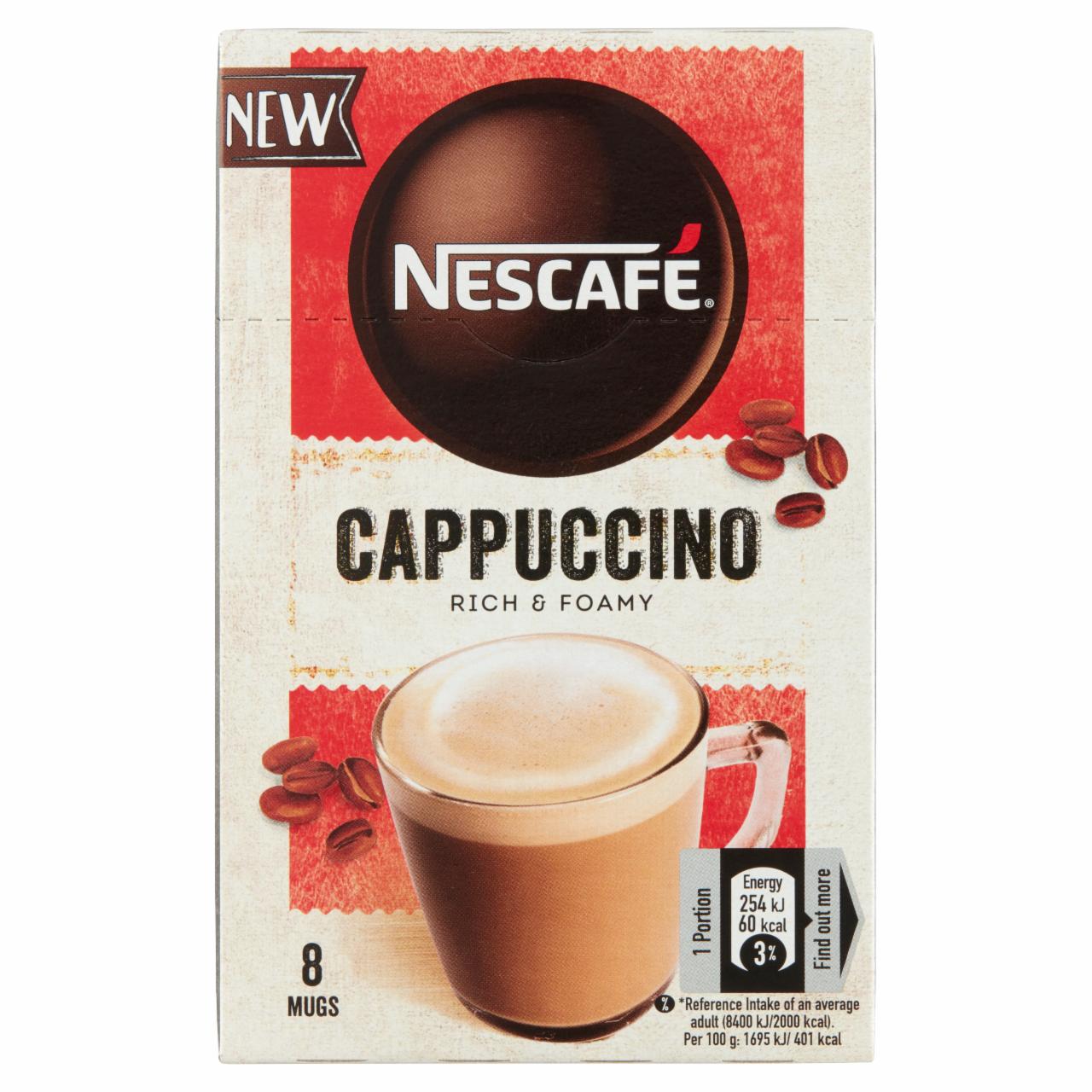 Képek - Nescafé Cappuccino azonnal oldódó kávéspecialitás 8 x 15 g (120 g)