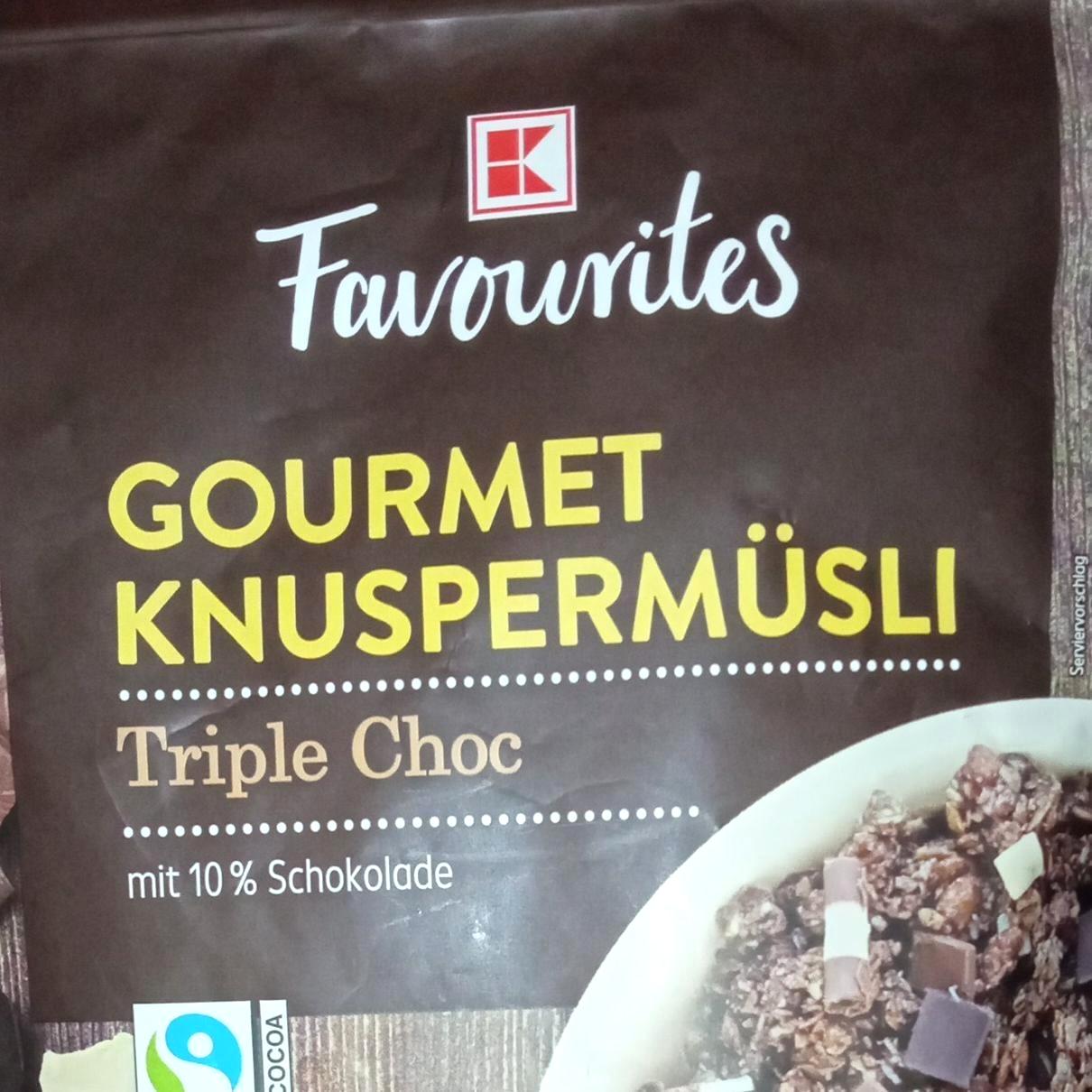 Képek - Gourmet knuspermüsli Triple choc K-Favorites