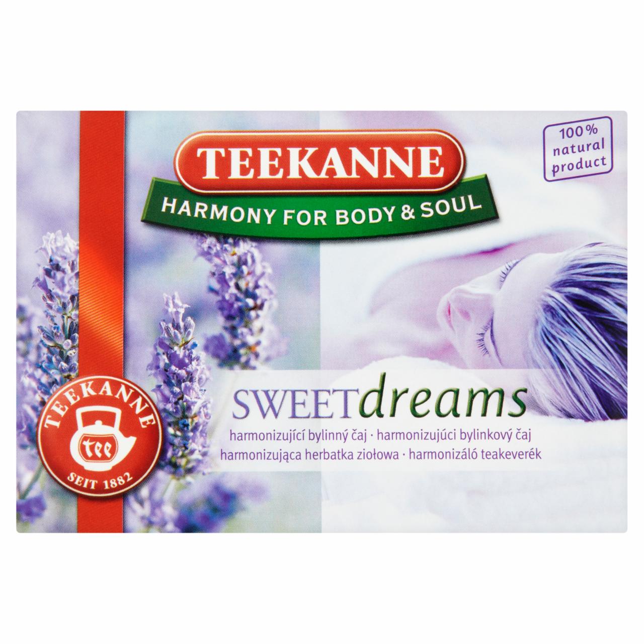 Képek - Teekanne Harmony for Body & Soul Sweet Dreams harmonizáló teakeverék 16 teatasak 27,2 g