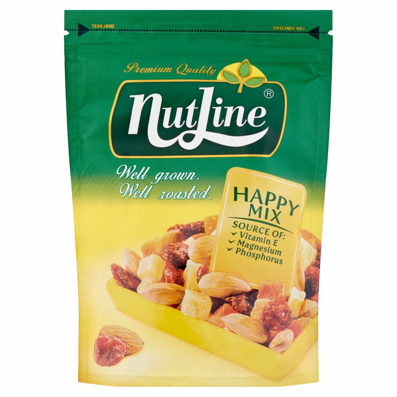 Képek - NutLine Happy Mix mandula és aszalt gyümölcsök keveréke 150 g