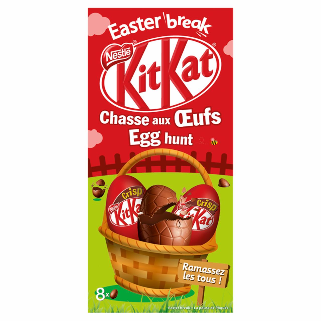 Képek - KitKat tejcsokoládé tojások ropogós búzapehellyel 8 x 15 g (120 g)