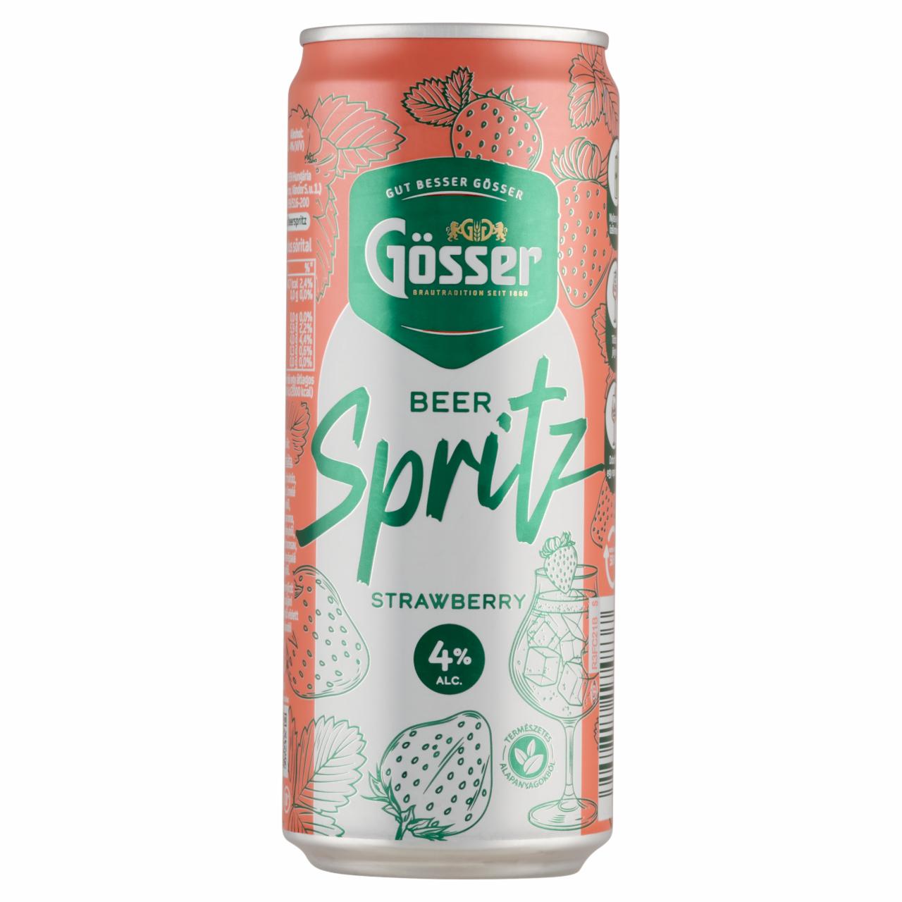 Képek - Gösser Spritz eperízű alkoholos sörital 4% 330 ml