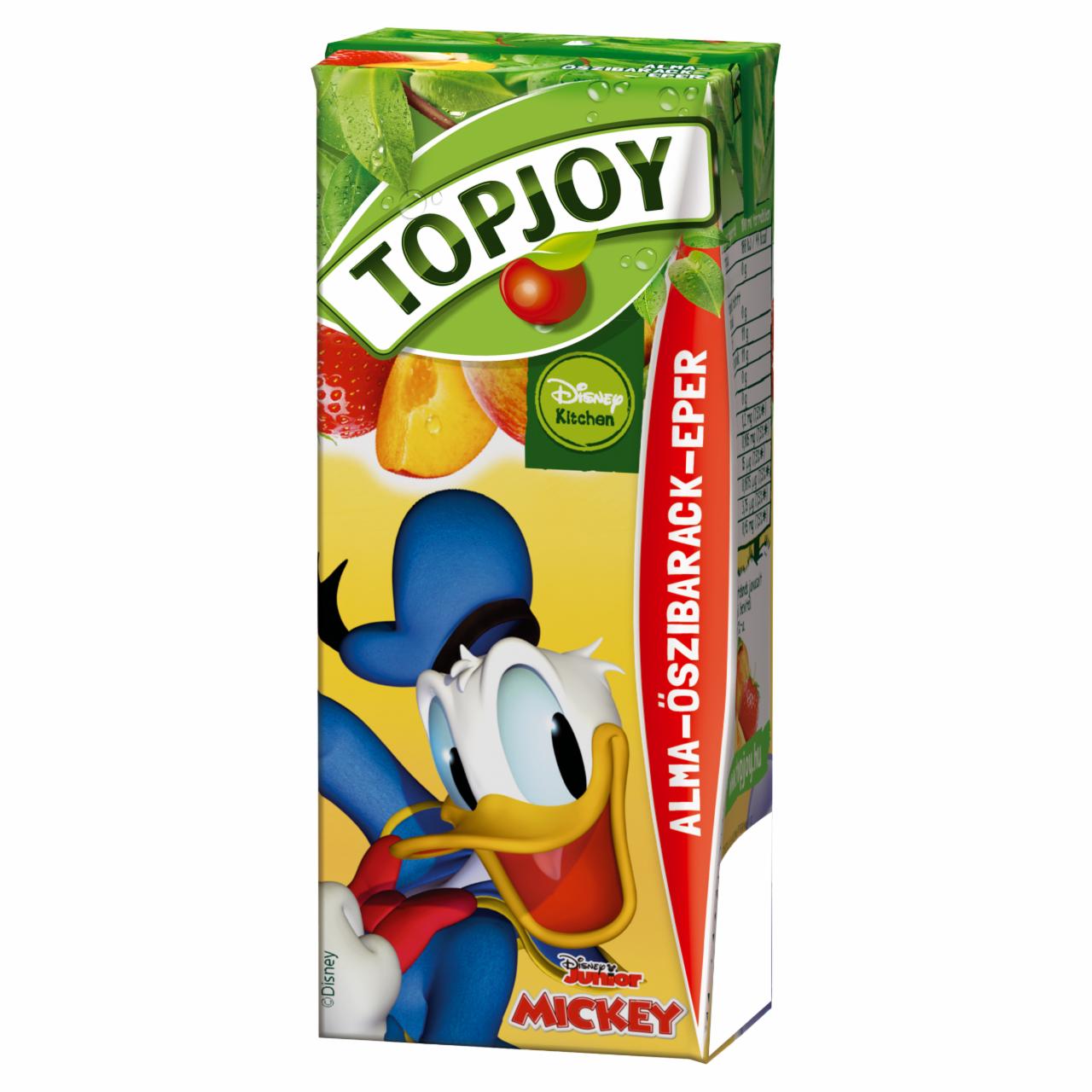 Képek - Topjoy szénsavmentes alma-őszibarack-eper ital hozzáadott vitaminokkal 200 ml