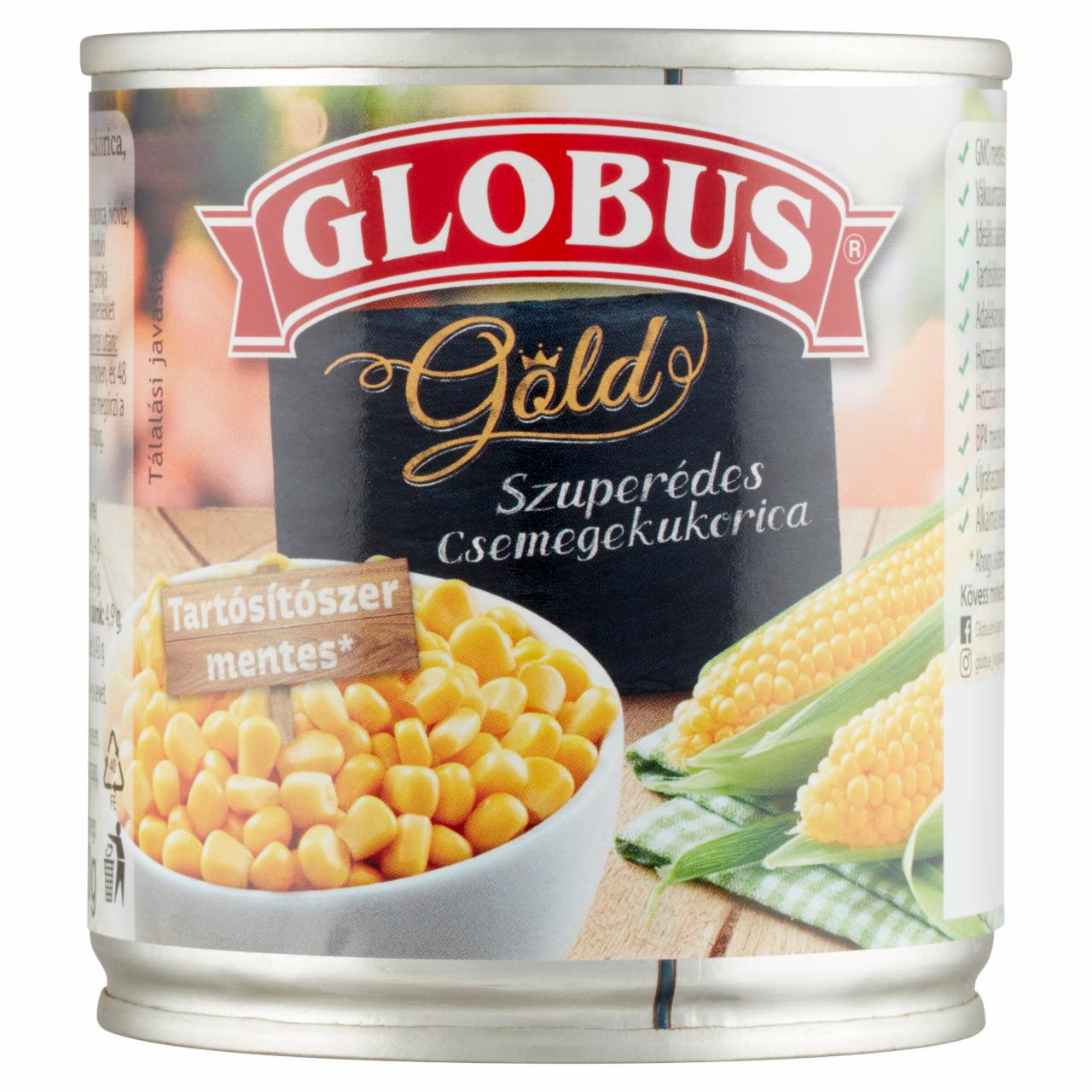 Képek - Globus párolt szuperédes csemegekukorica 150 g