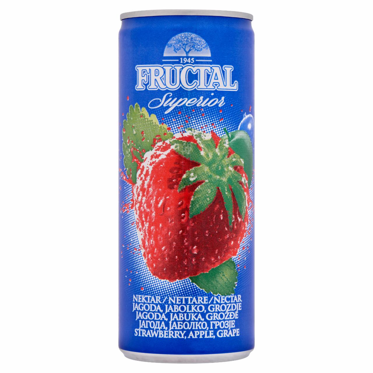 Képek - Fructal Superior földieper, alma és szőlő gyümölcsnektár 250 ml