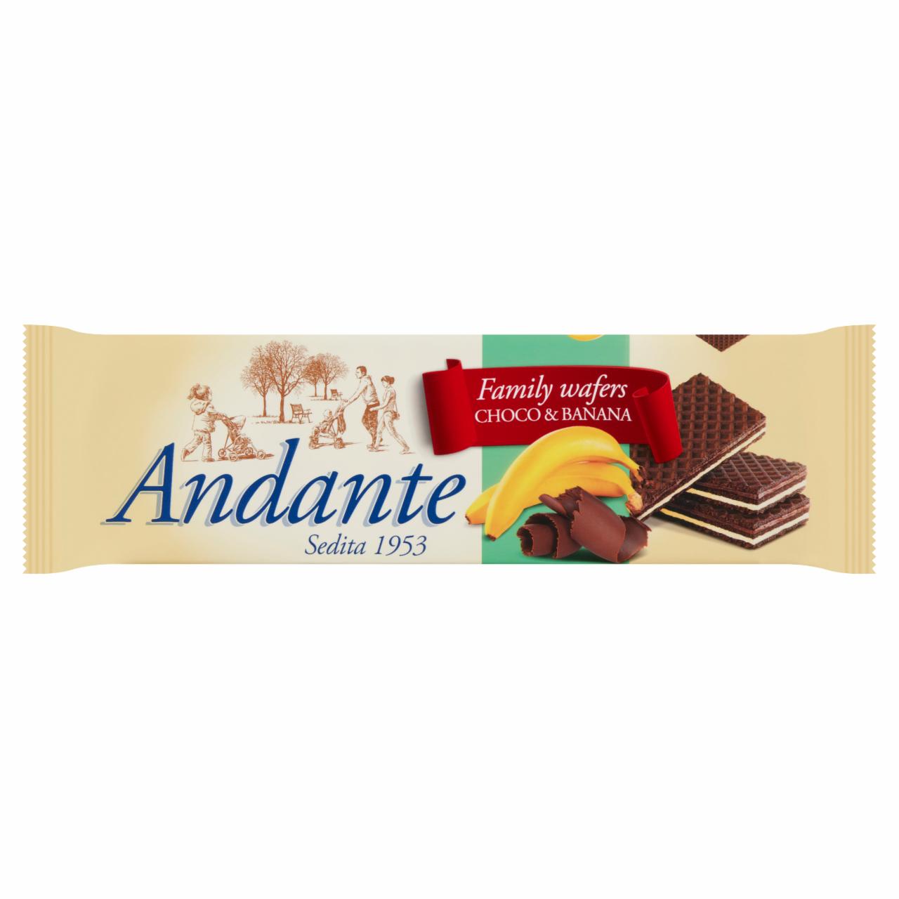 Képek - Andante kakaós-csokoládés és banános krémmel töltött ostya 130 g