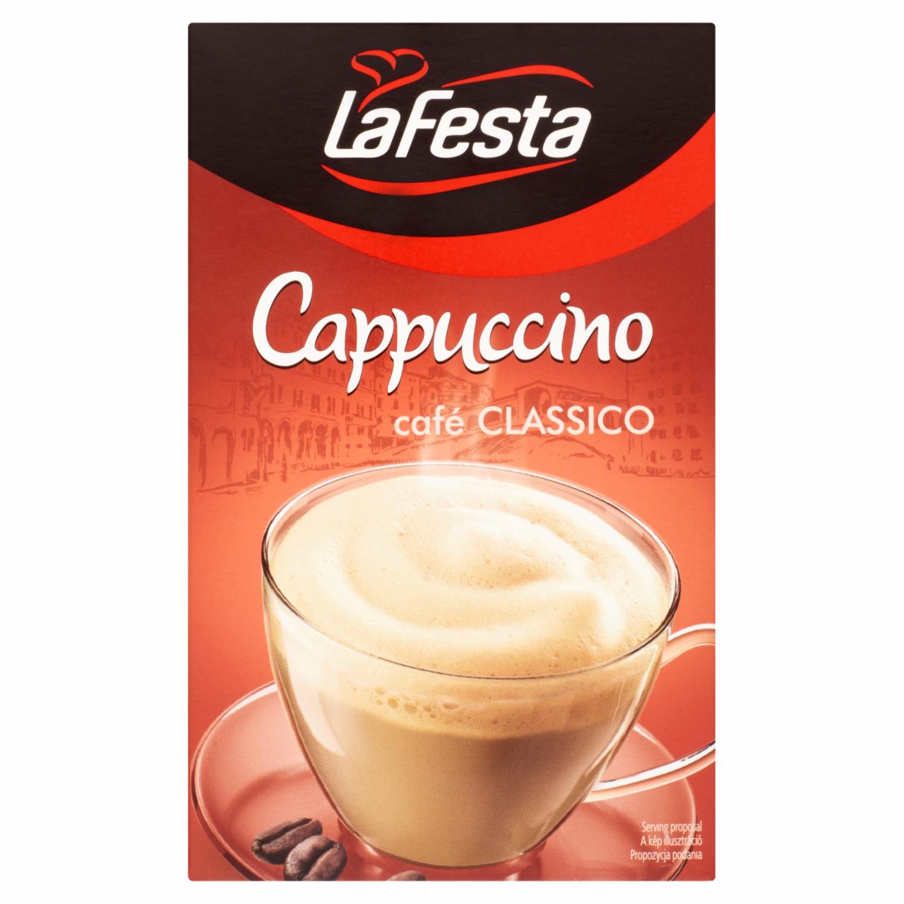 Képek - La Festa Cappuccino klasszikus instant kávéitalpor 10 db 125 g