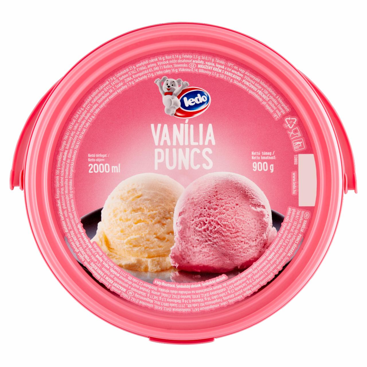Képek - Ledo vanília-puncs jégkrém 2000 ml
