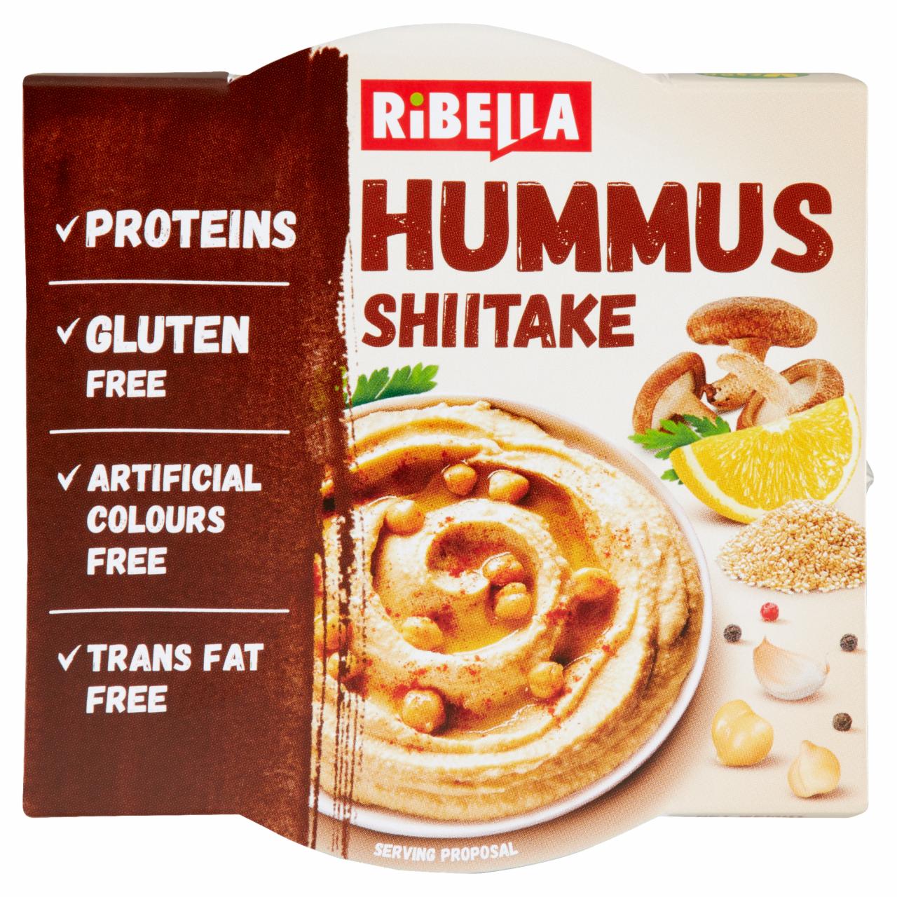 Képek - RiBella Hummus csicseriborsó krém shiitake gombával 80 g