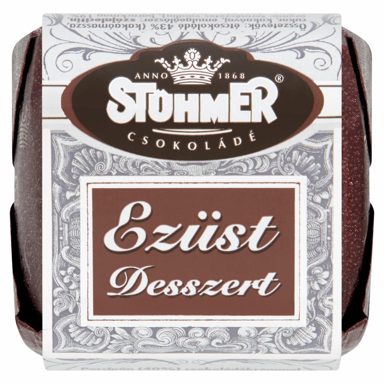 Képek - Stühmer Ezüst Desszert percipán csokoládékrémmel, étcsokoládé bevonattal 30 g