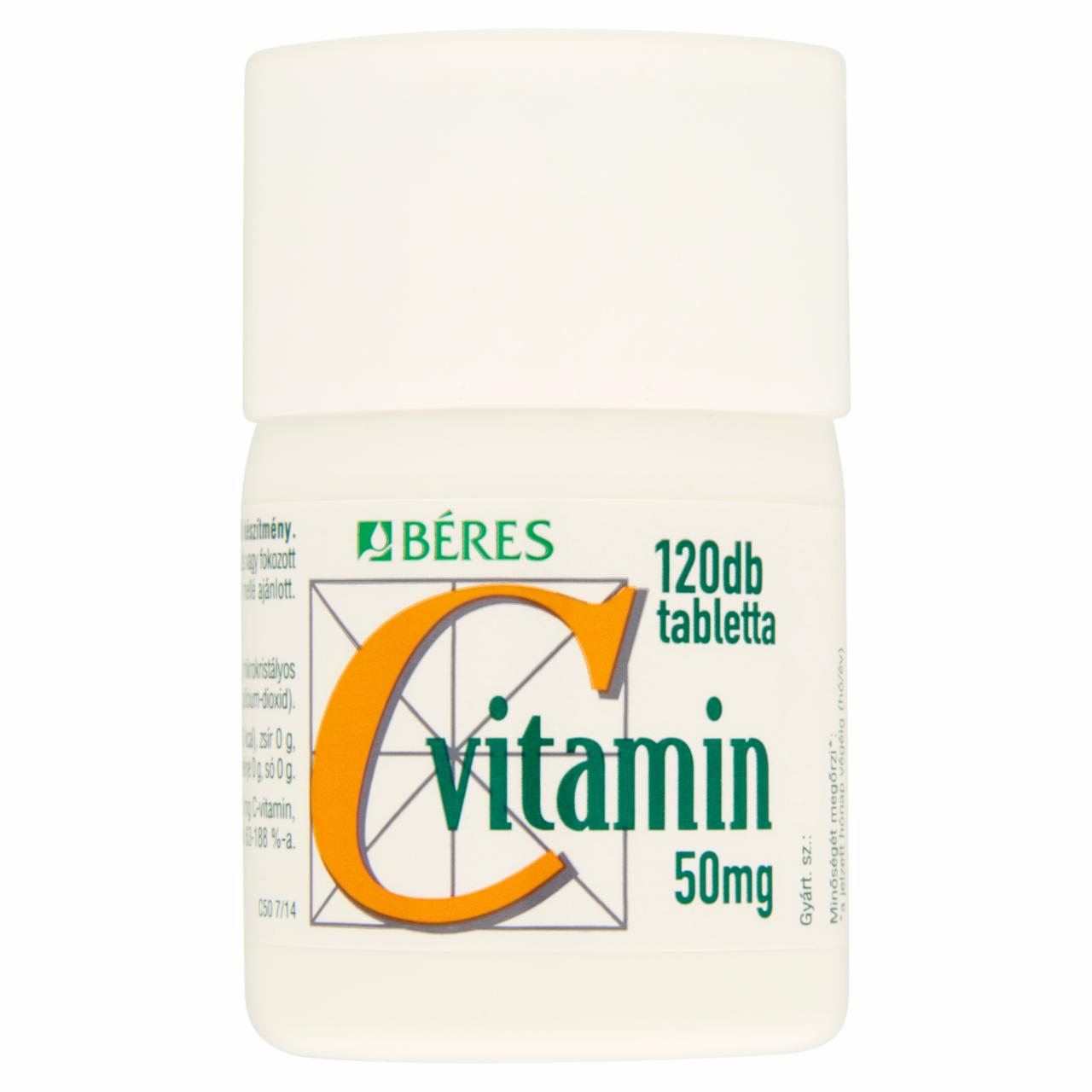 Képek - Béres C-vitamin 50 mg tabletta 120 db 22,2 g