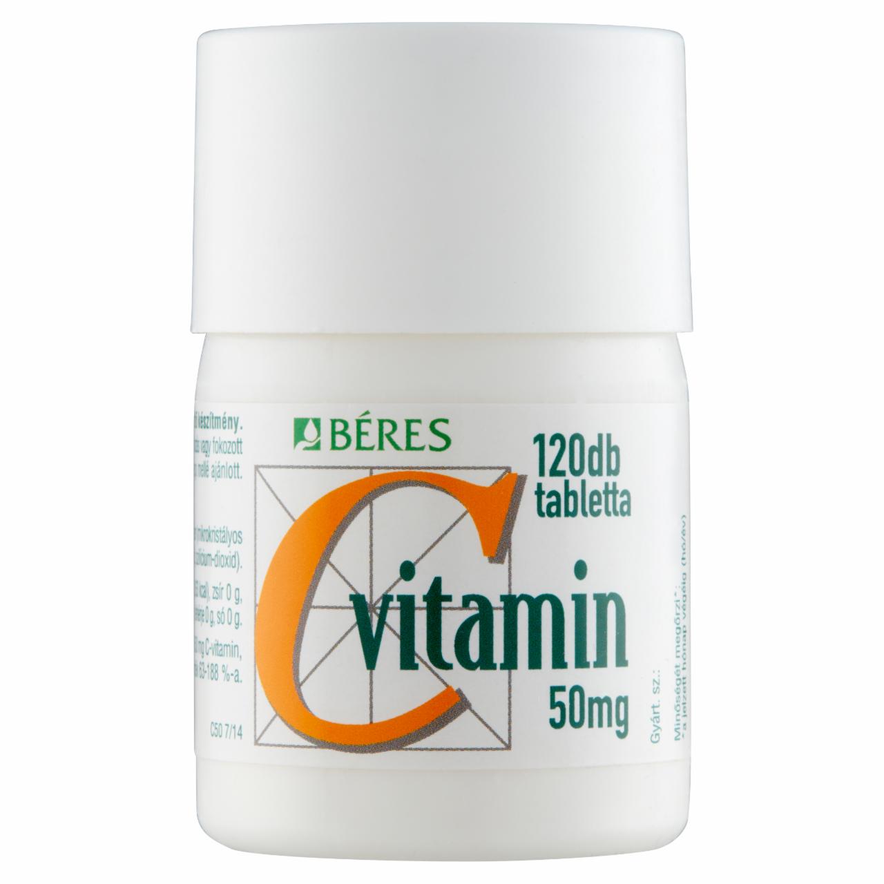 Képek - Béres C-vitamin 50 mg tabletta 120 db 22,2 g
