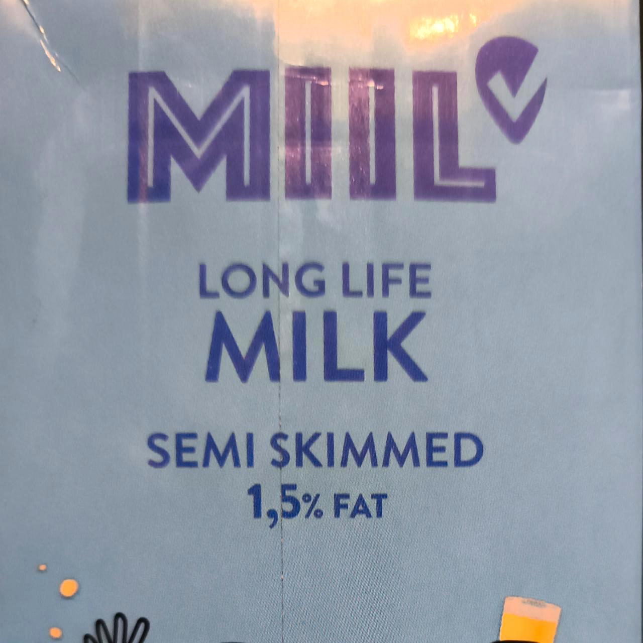 Képek - Long life milk semi skimmed 1,5% fat Miil