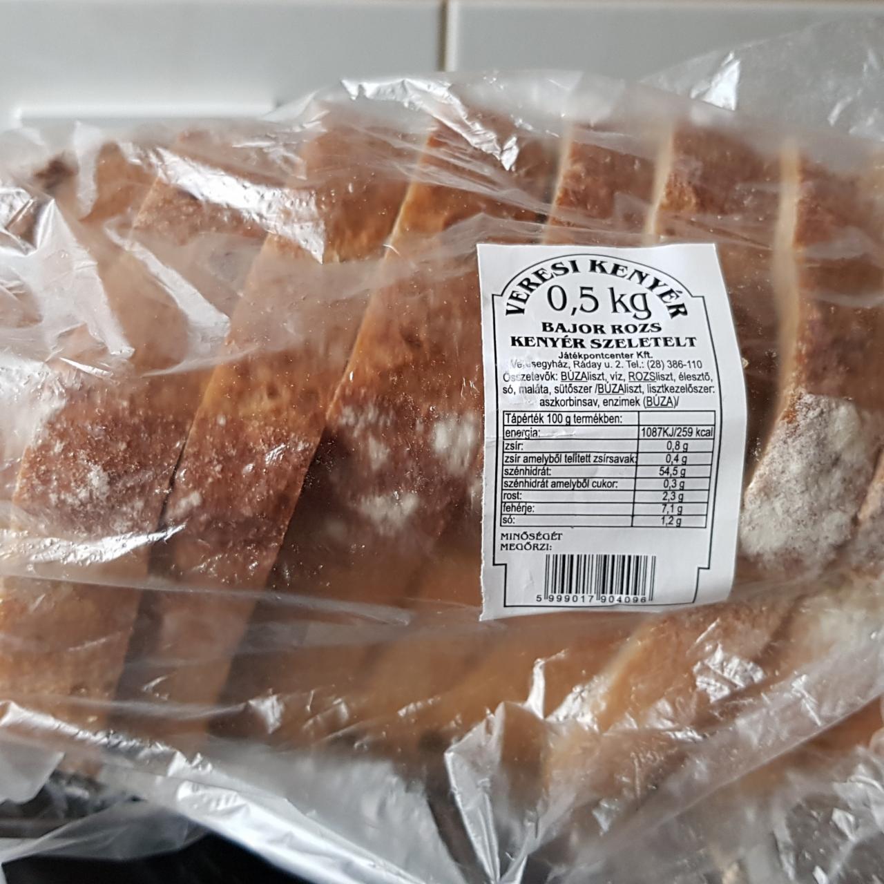 Képek - Bajor rozs kenyér szeletelt Veresi kenyér