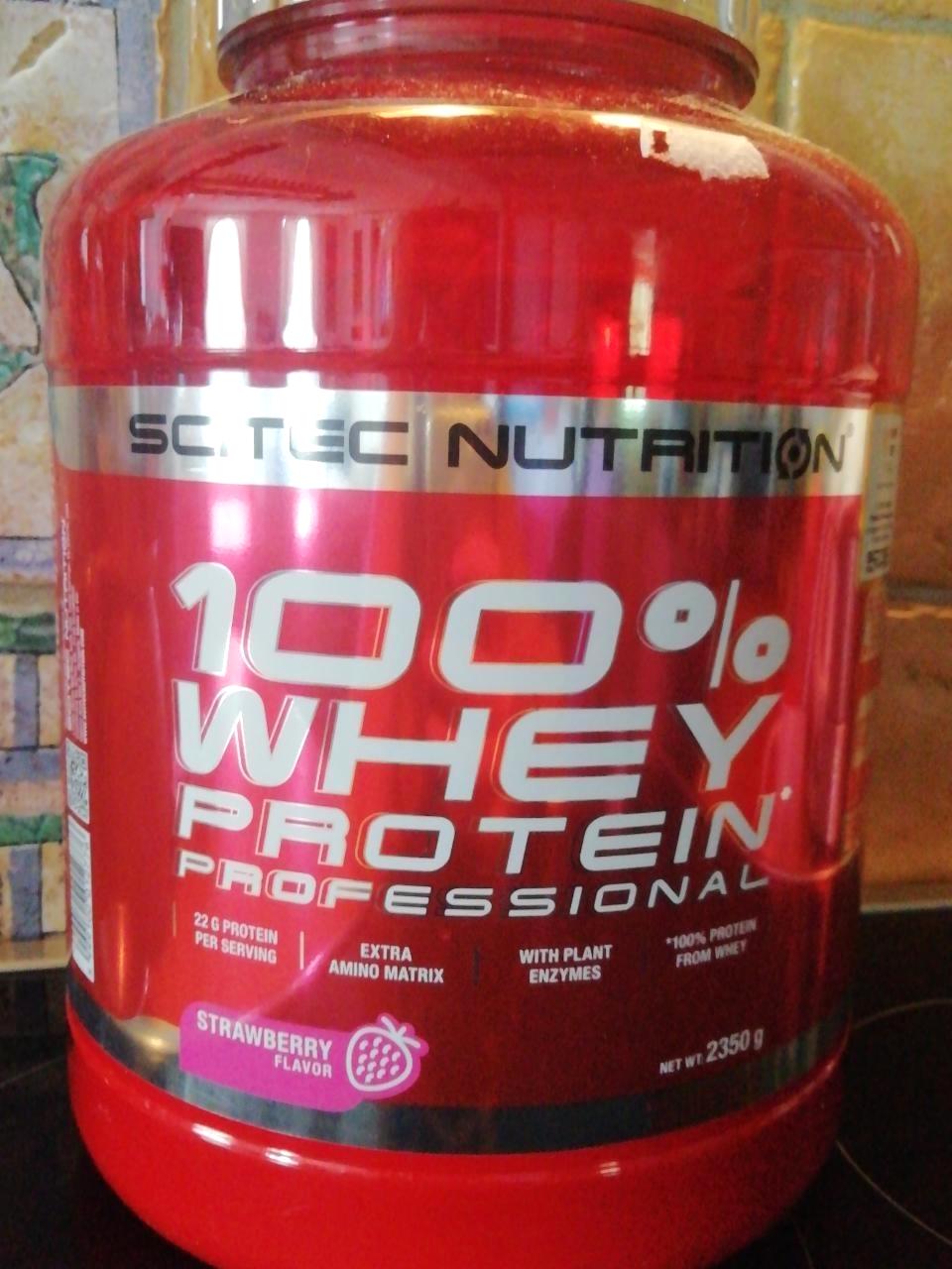 Képek - 100% Whey protein professional Strawberry flavour Scitec Nutrition