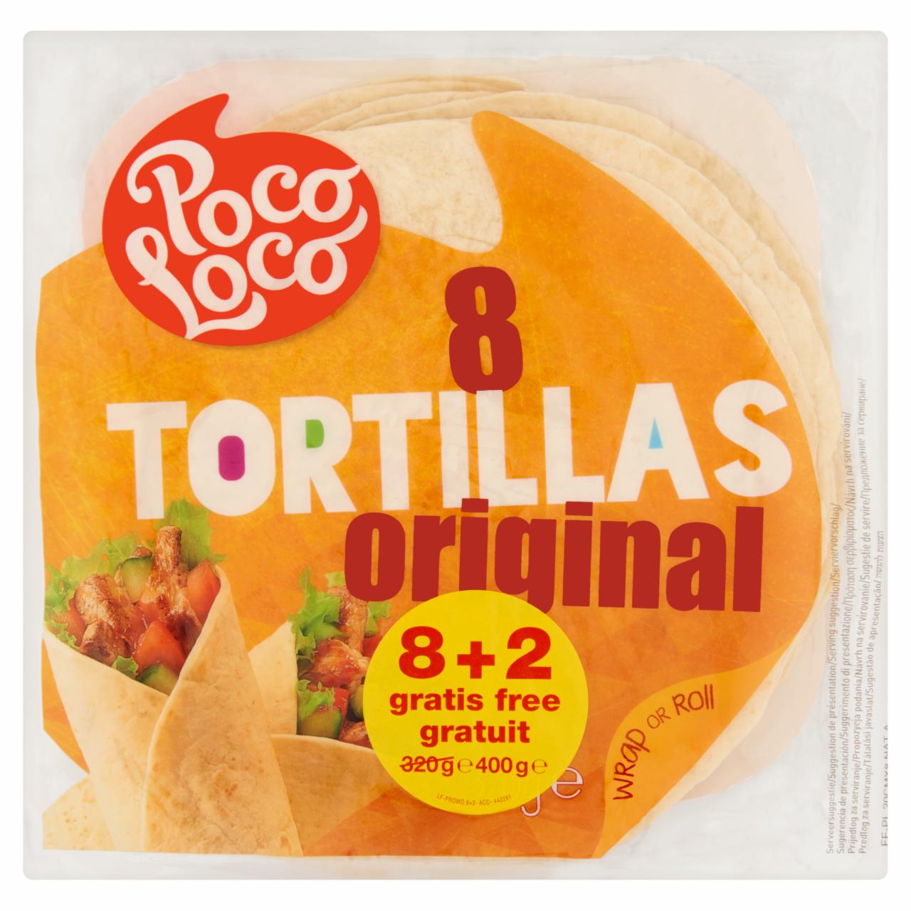 Képek - Poco Loco tortilla búzalisztből 8 + 2 db 400 g