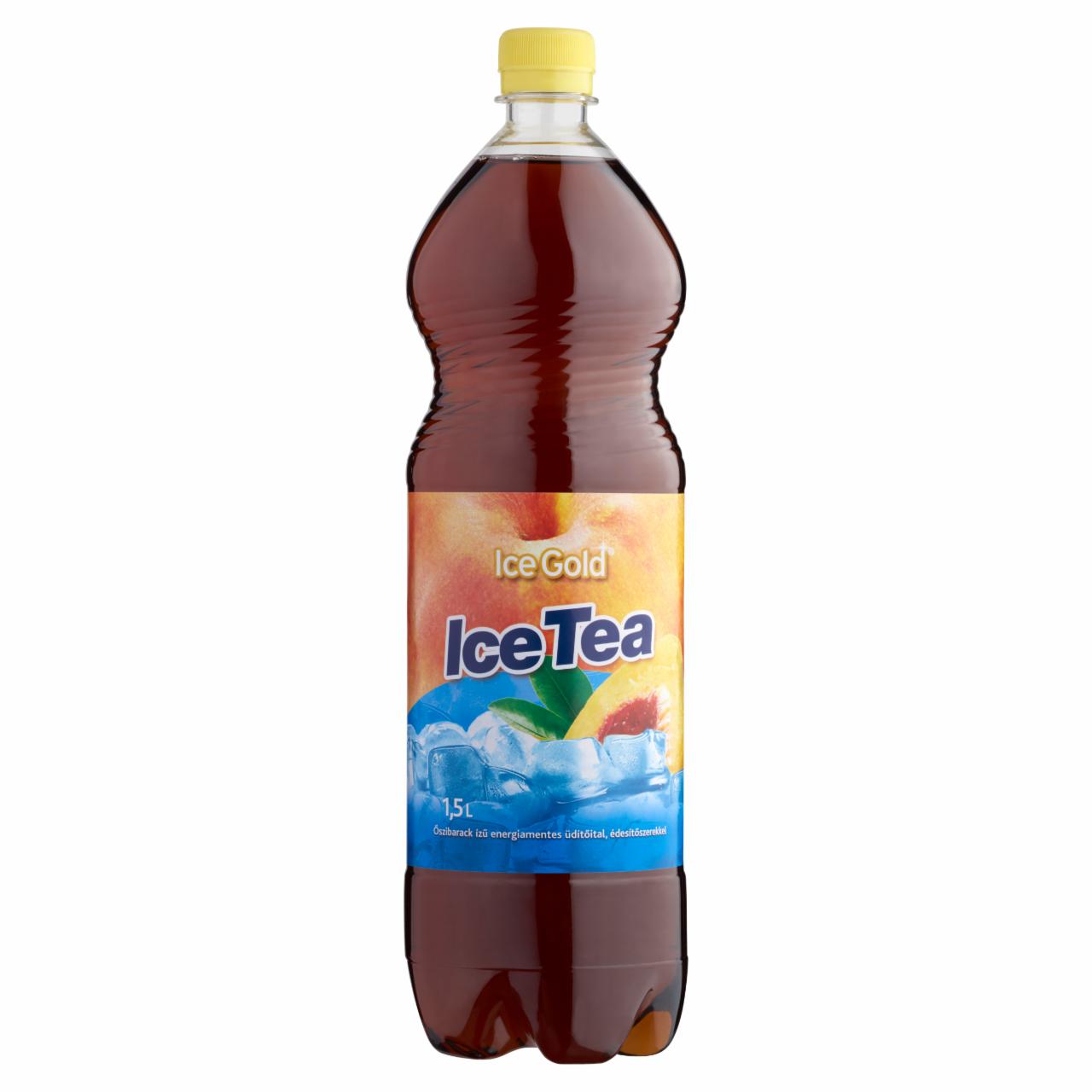 Képek - Ice Gold Ice Tea őszibarack ízű energiamentes üdítőital édesítőszerekkel 1,5 l