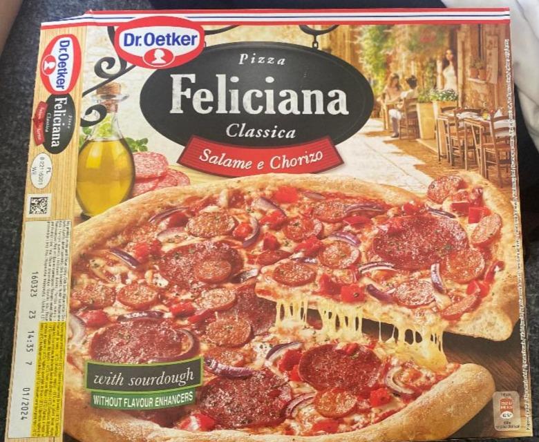 Képek - Dr. Oetker Feliciana gyorsfagyasztott pizza szalámival és chorizo szalámival 320 g