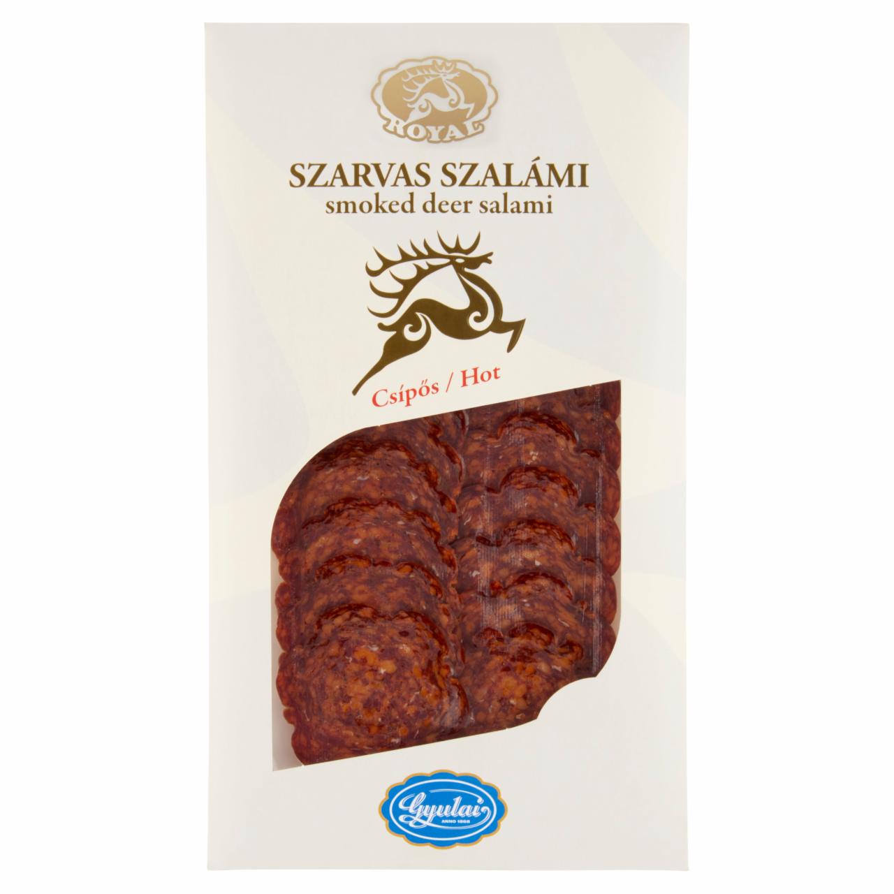 Képek - Gyulai Royal szeletelt csípős paprikás szarvas szalámi 70 g