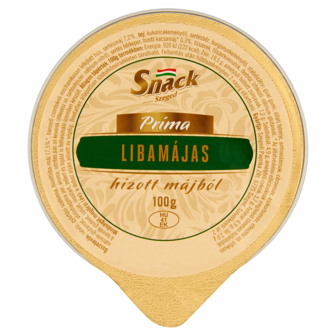 Képek - Snack Szeged Príma libamájas hízott májból 100 g