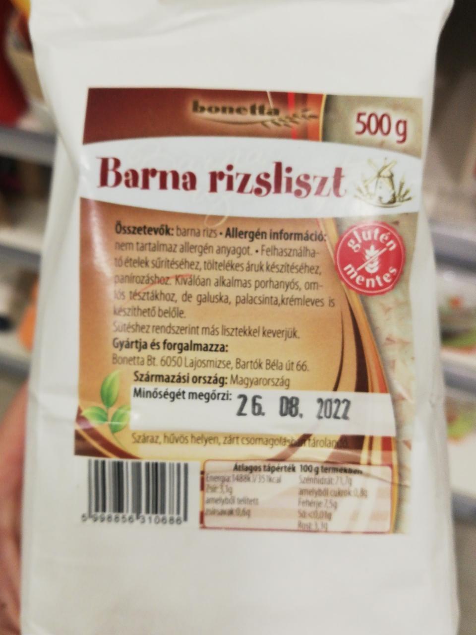 Képek - Barna rizsliszt Bonetta