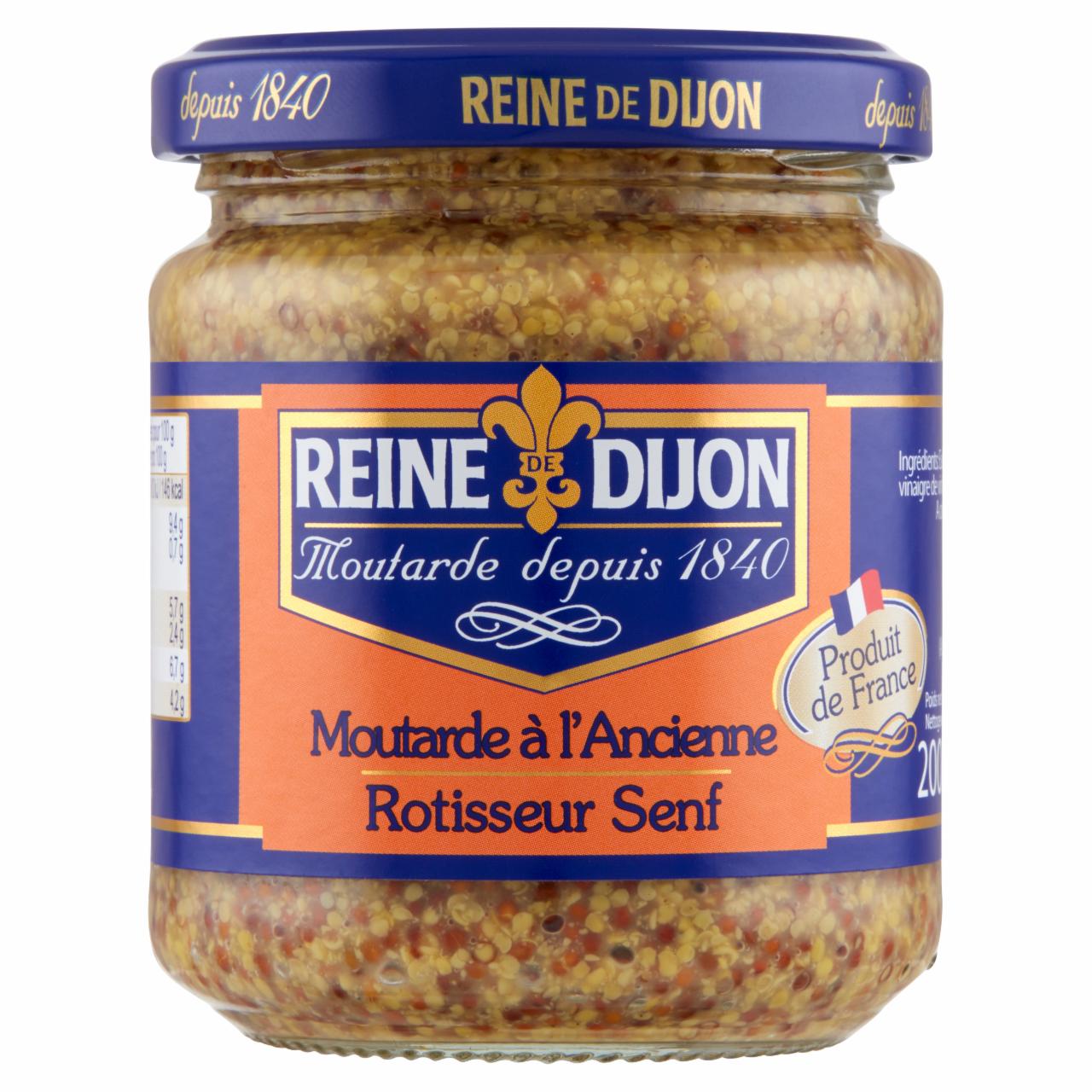 Képek - Reine de Dijon dijoni mustár egész mustármaggal 200 g