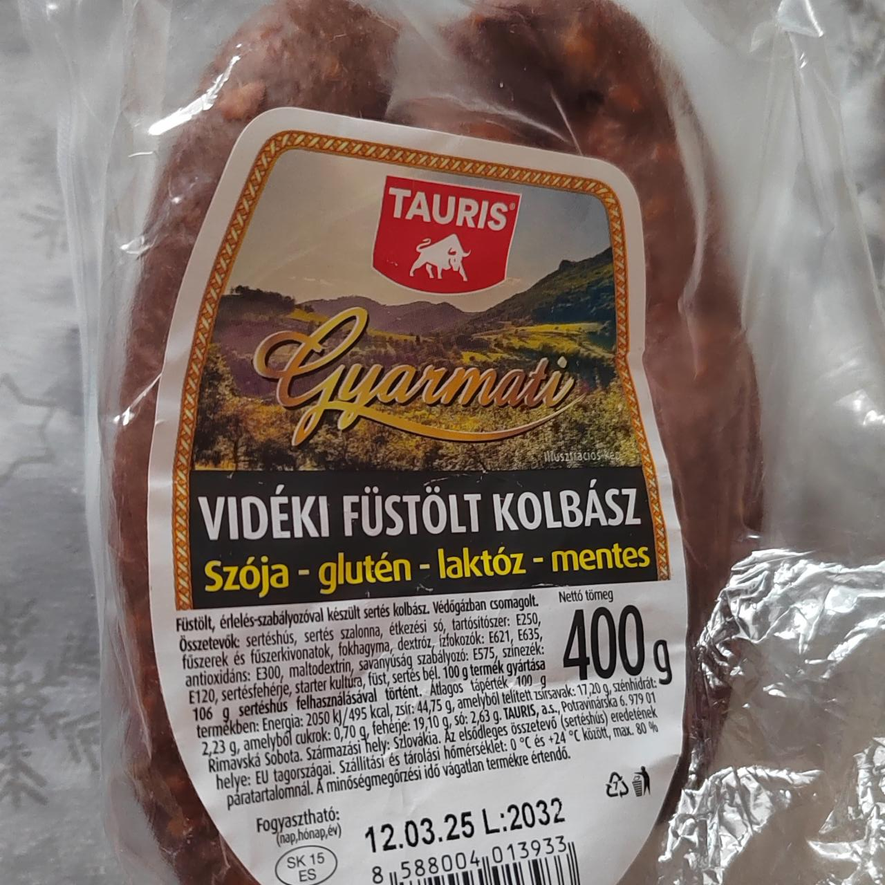 Képek - Tauris Gyarmati vidéki füstölt kolbász 400 g