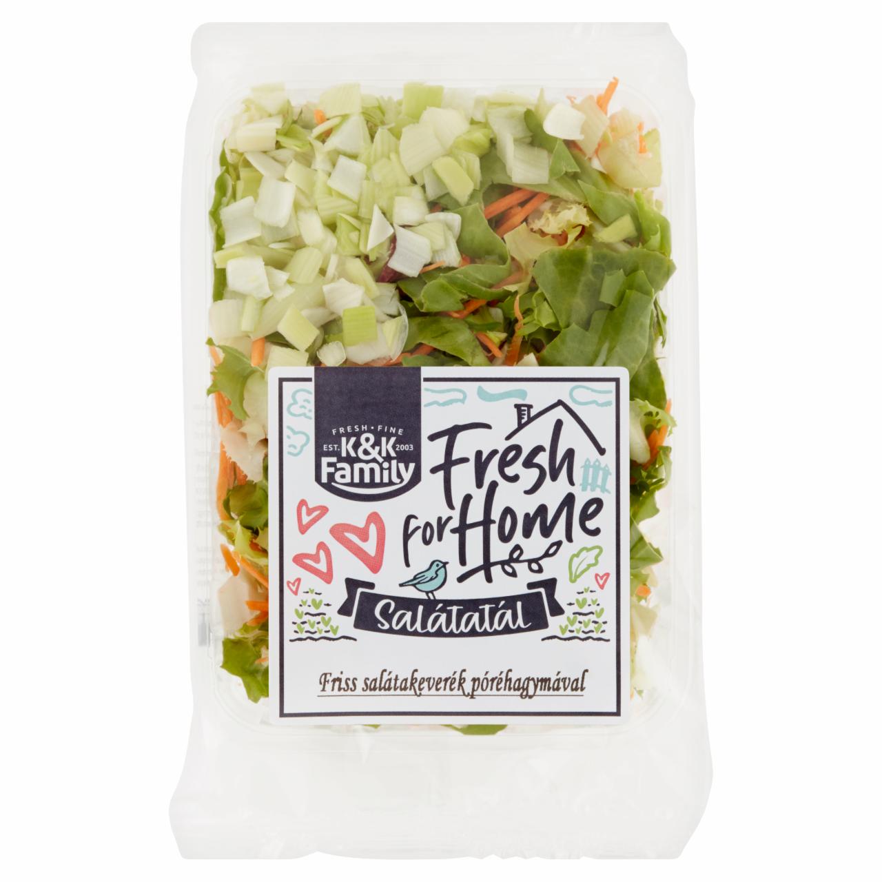 Képek - K&K Family Fresh for Home Salátatál friss salátakeverék póréhagymával 115 g