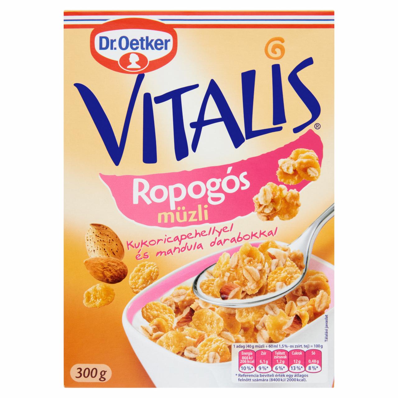 Képek - Dr. Oetker Vitalis Ropogós müzli kukoricapehellyel és mandula darabokkal 300 g