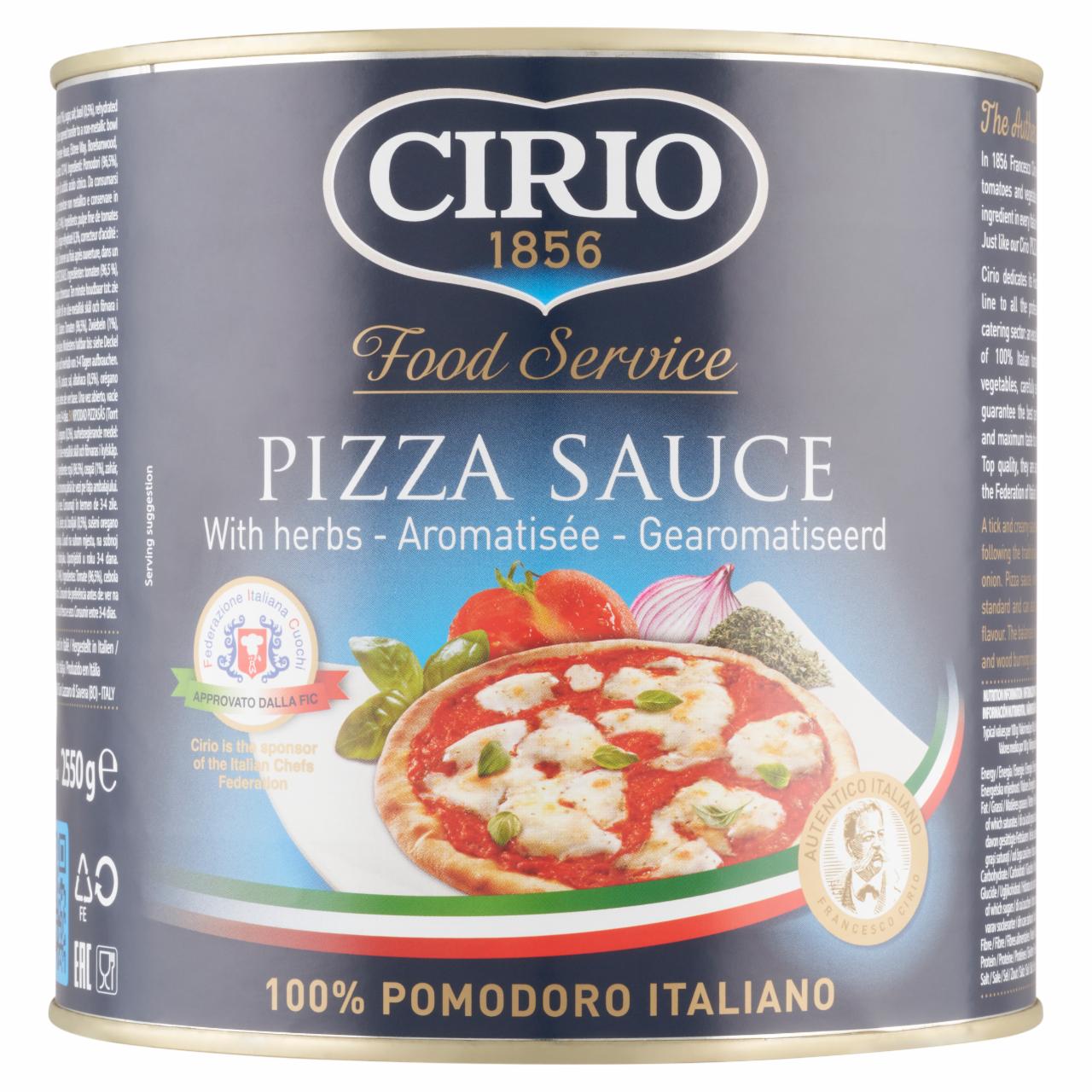 Képek - Cirio pizzaszósz fűszernövényekkel 2550 g