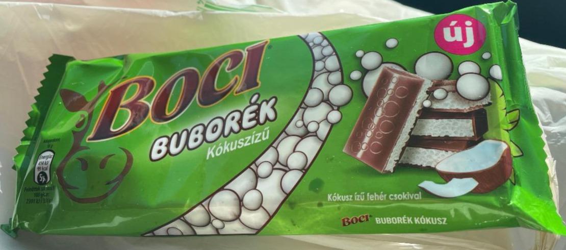 Képek - Buborék kókuszízű tejcsokoládé Boci