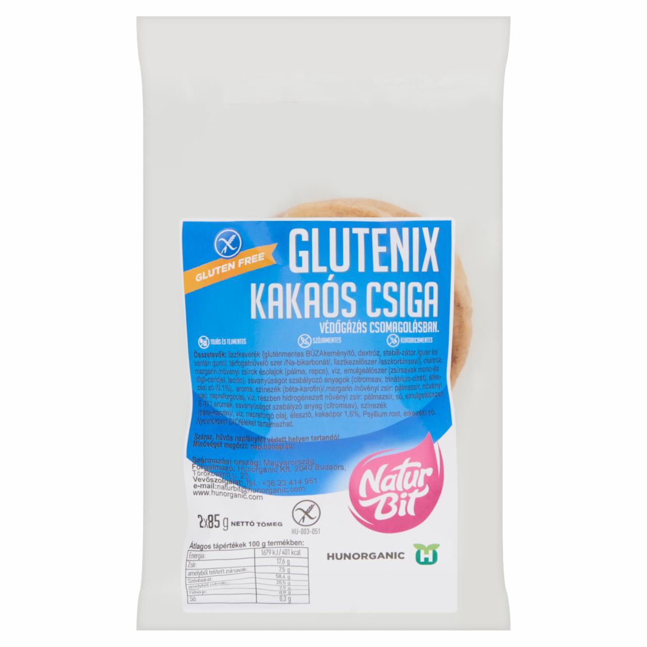 Képek - Naturbit Glutenix kakaós csiga 2 x 85 g