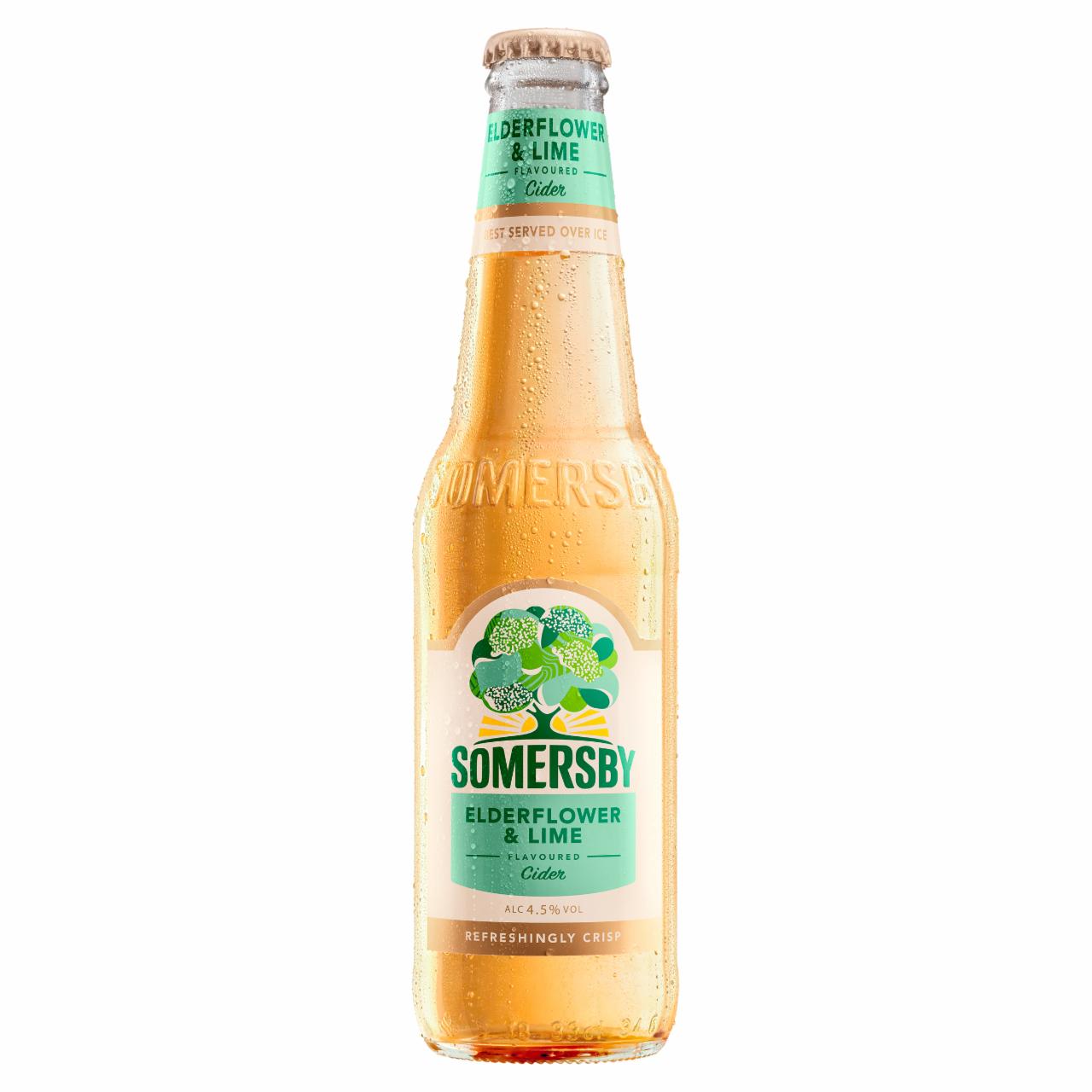 Képek - Somersby cider almalé alapú szénsavas, alkoholos ital bodza-lime ízesítéssel 4,5% 330 ml