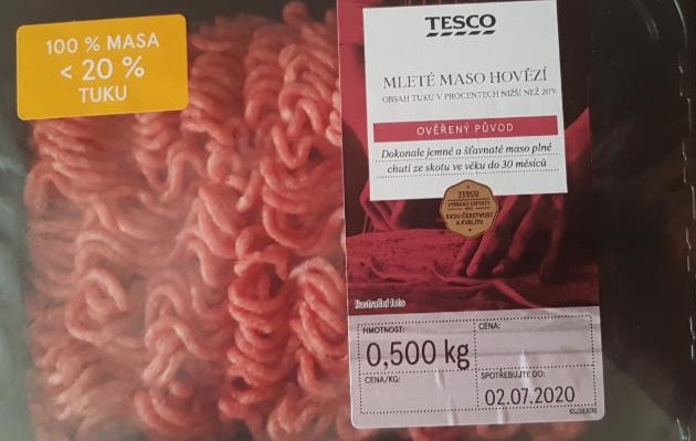 Képek - Mleté maso hovězí <20% tuku Tesco