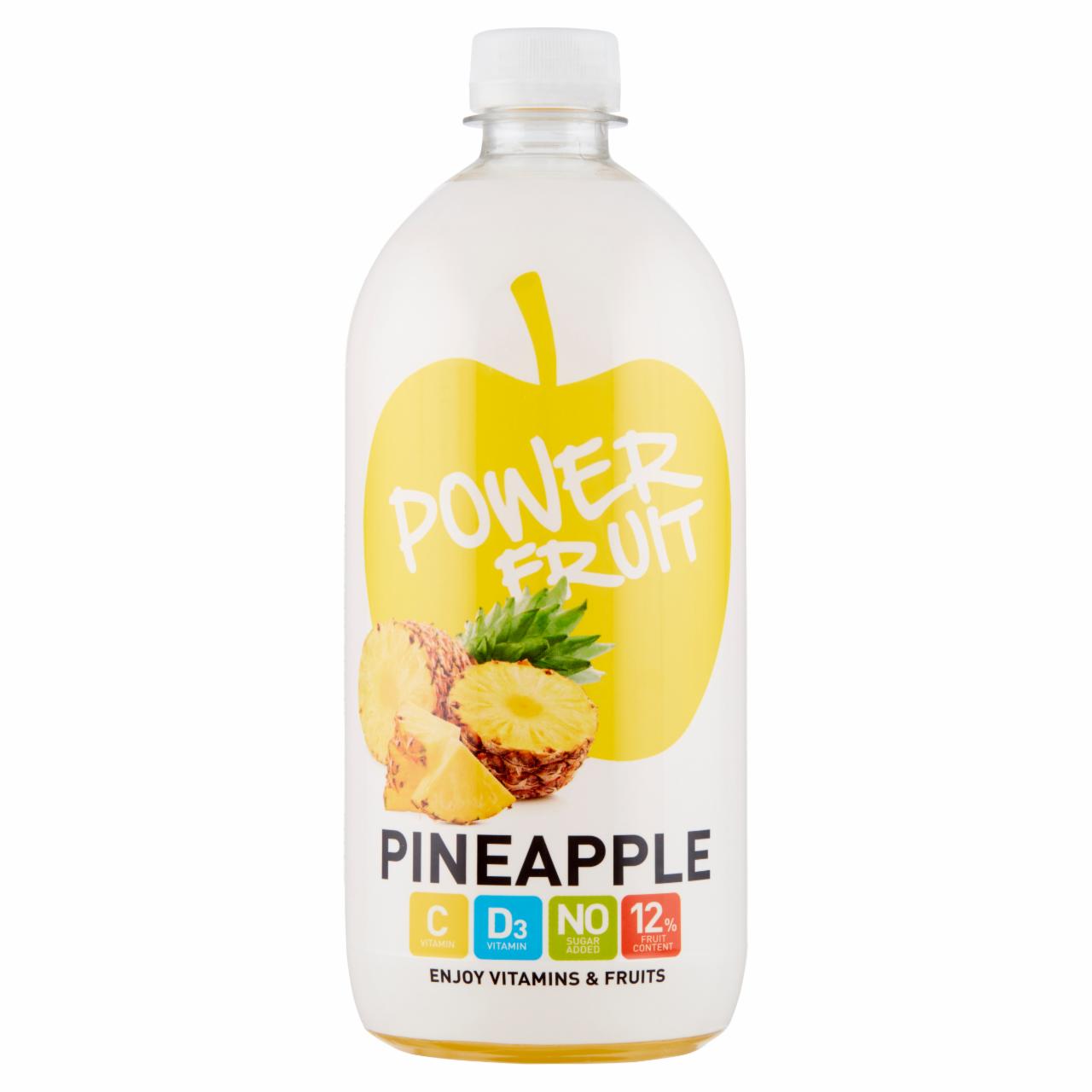 Képek - Power Fruit energiaszegény ananász-alma ital szénsavmentes forrásvízzel, édesítőszerekkel 750 ml