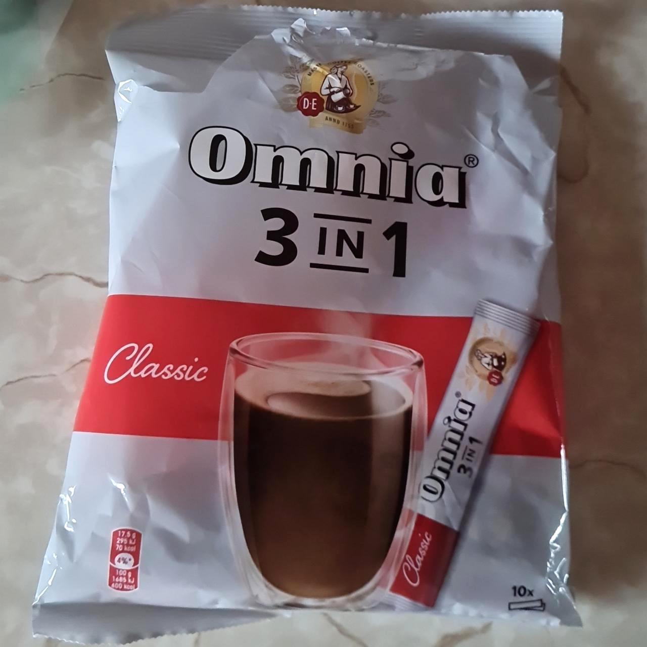 Képek - Douwe Egberts Omnia 3in1 Classic azonnal oldódó kávéitalpor 10 x 17,5 g (175 g)