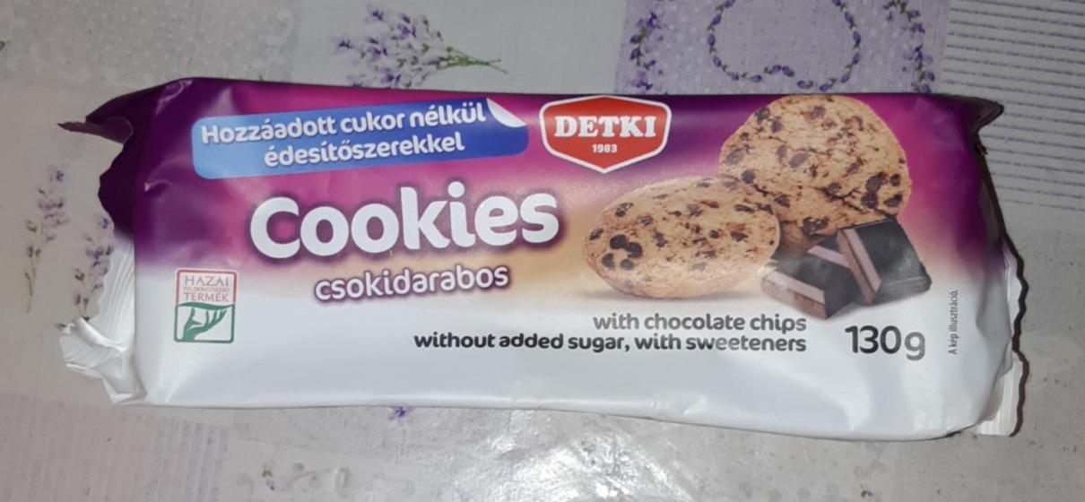 Képek - Cookies csokidarabos keksz (hozzáadott cukor nélkül édesítőszerekkel) Detki